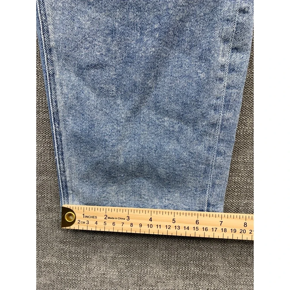 American Eagle Outfitters Curvy Mom Jeans Women 16 Blue Denim Stretch Distressed